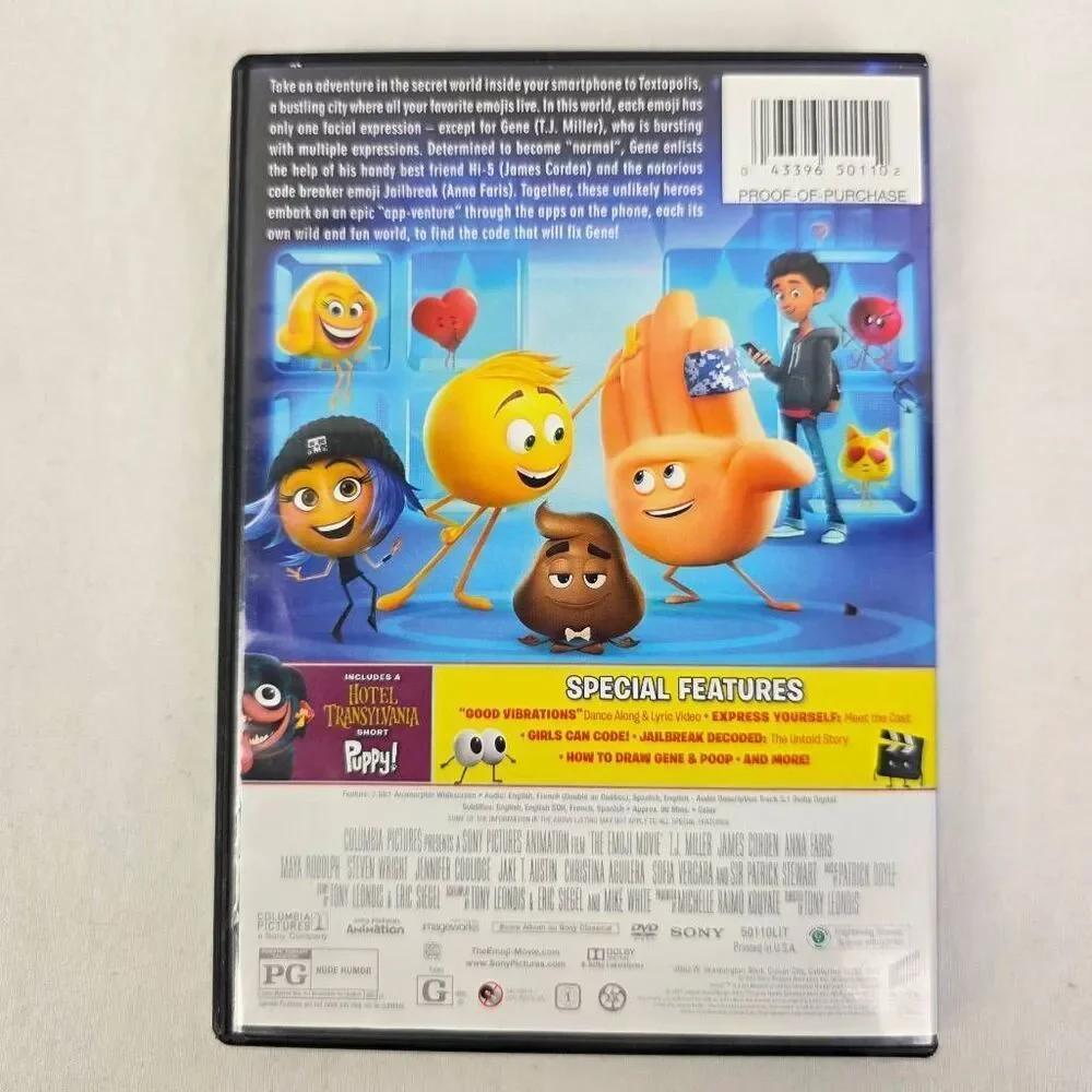 Emoji Movie DVD Sony Animation Kids Film